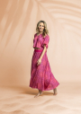 Viscose Voile mandala, bright pink