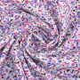Viscose voile mini flowers, white