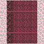 Viscose Voile Panel Wild Life 150 x 215 cm, bright pink