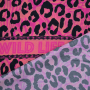 Viscose Voile Panel Wild Life 150 x 215 cm, bright pink