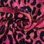 Viscose Voile Panel Wild Life 150 x 215 cm, bright pink