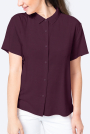 Viscose voile uni, donker roodpaars