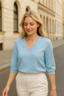 Viscose voile uni, lichtblauw