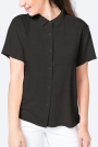 Viscose voile plain, black