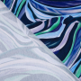Viscose jersey Abstract Lines, marineblauw