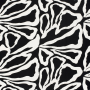 Tissu jersey viscose Feuilles, noir