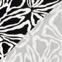 Tissu jersey viscose Feuilles, noir