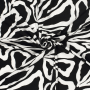 Tissu jersey viscose Feuilles, noir