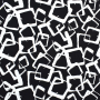 Viscose jersey Cubes, zwart