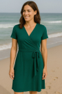 Viscose jersey donkergroen