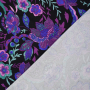 Tissu jersey viscose Fleurs Flower dream, pourpre