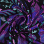 Tissu jersey viscose Fleurs Flower dream, pourpre