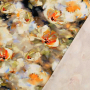 Viscose jersey flowers, beige