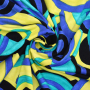 Tissu jersey viscose Cercle géométrique Irregular Circle, jaune