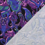 Tissu jersey viscose abstrait Mariella, pourpre