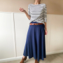 Viscose jersey marineblauw