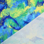 Viscose jersey Palm Leaves, blauw