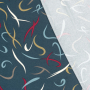 Tissu jersey viscose Coup de pinceau, bleu fumée