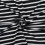 Viskosejersey Small Stripes, schwarz