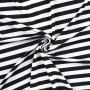 Viskosejersey Stripes, schwarz
