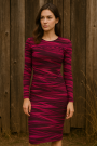 Viscose jersey zig zag, lichtfuchsia