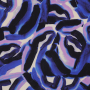 Viscose fabric abstract painting, blue