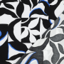 Viscose fabric abstract, black
