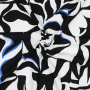 Viscose fabric abstract, black