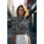 Viscose stof Animal Print, lichtgrijs