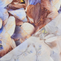 Viscose Fabric Beautiful Leaves, brown
