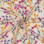 Viscose stof bloemenzee, vanille
