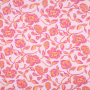 Viscose stof flowers, roze
