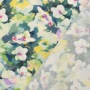 Viscose Fabric flower meadow, green