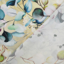 Viscose stof eucalyptus takken, licht pastelgroen