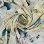 Viscose stof eucalyptus takken, licht pastelgroen