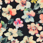 Tissu viscose Fleurs Flower Bomb, noir