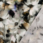 Viscose stof Flower Love, grijs