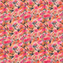 Viscose fabric Flower Paradise, orange