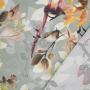 Viscose stof Aquarell Flowers, oudgroen