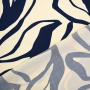 Viscose stof Leaf Dream, marineblauw