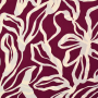 Tissu viscose Leaf Dream, lie de vin