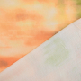 Viscose fabric Linen look batik, orange