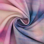 Viscose fabric Linen look batik, pink
