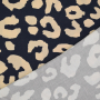 Viscose stof Leo Dots, zwart