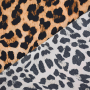 Viscose stof luipaard, bruin