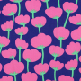 Tissu viscose Nerida Hansen Poppies, pourpre