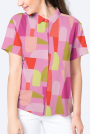 Viscose stof Nerida Hansen Shape Shifter, roze