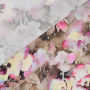 Viscose Fabric Pansy Flowers, taupe