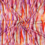 Viscose stof Radiance Abstract stripes, roze