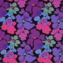 Tissu viscose Fleurs Radiance Beautiful Flowers, noir